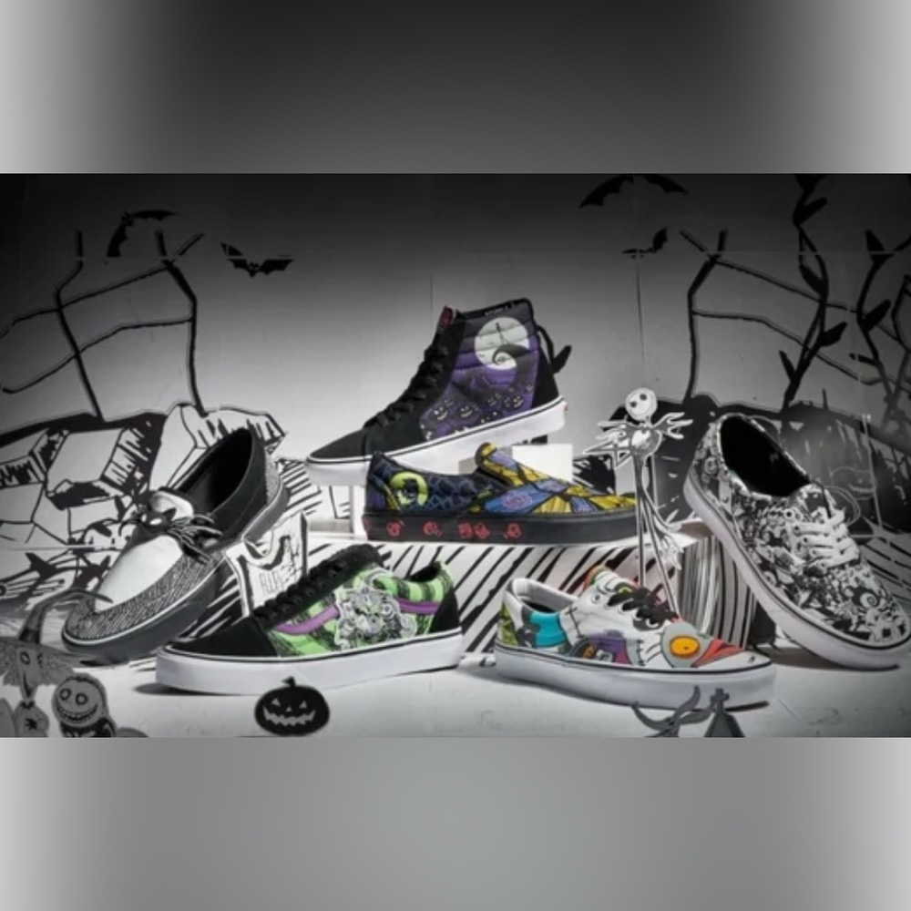 Jack Skellington Limited Edition Slip Ons - Picture 2 of 12